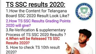TS SSC results 2020 / how to check SSC (10th)  results 2020