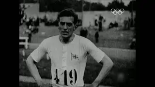 Harold Abrahams leans into Olympic gold - Men's 100m - Athletics - Paris 1924 Olympic Games