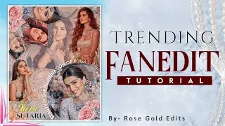 Picsart editing tutorial for fanpage || Aesthetic edit tutorial || Rose Gold Edits #fanpageedit