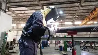 Tig GTAW welding jobs &hearts;️ my job 4inch CS pipe full Tig weld