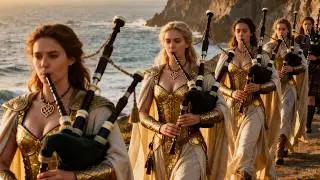 Celtic Bagpipes & War Drums March | Epic Scottish Street Parade at Twilight
