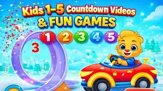 Kids Countdown 1 to 5 🚗🎈 | Fun Games & Number Learning | LUCAS & FRIEND | BrainyKids TV 