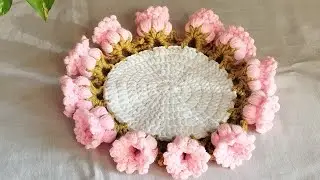 🏵️কুশিকাটার  টেবিল ম্যাট  টিউটোরিয়াল crochet table mat tutorial🪷