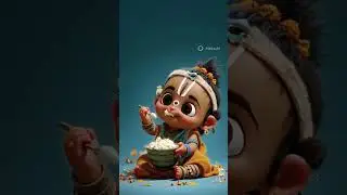 AI Krishna eating #explore #ai #cute #aivideo ##animation #funny #baby #shorts #eating 140126