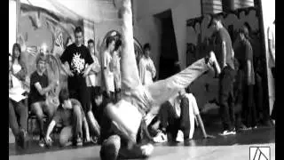 B-boy Gizmo trening and battle