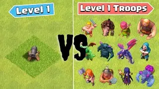Level 1 Cannon Vs All Level 1 Troops | Cannon VS Troops | Clash of Clans