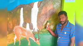 3D DEER painting from wallputty #wallputtycraftideas