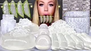 ASMR CLEAR FOOD* ALOE VERA PLANT, CRYSTAL SHEET JELLY, CRYSTAL JAR MUKBANG 먹방
