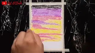 EVENING SUNSET  VIEW DRAWING WITH OIL PASTEL EASY OIL PASTEL DRAWING FOR BEGINNER'S IDEAS