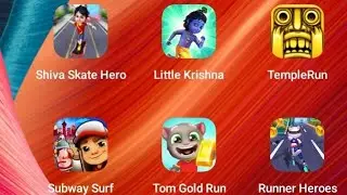 Shiva Skate Hero Little Krishna Temple Run Subway Surf Tom Gold Run Runner Heroes