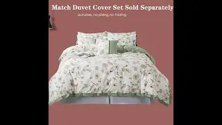 FADFAY Premium Percale Cotton Beige Floral Bed Sheet