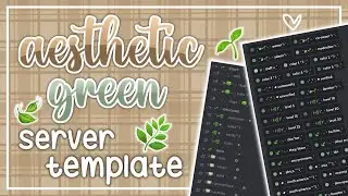 aesthetic green discord server template | lenility ✰