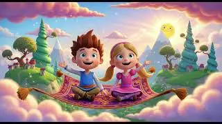 🪄 Magic Carpet Ride 1 | Flying Adventure Song for Kids ✨🌙🌍