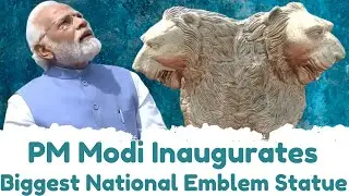 PM Narendra Modi inaugurates National Emblem Statue, placed at top of new Parliament Building