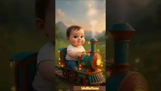 magical toy train ride 🚂✨ #baby #train #toys #cutebaby