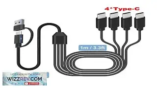 USB C Splitter Multi Charging Cable USB A C to Type C Charging Cord