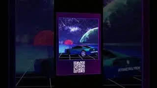Animated 3d Nft Card - Car Synthwave