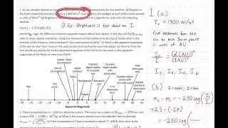 HW Help &mdash; Apparent Magnitude and Atmospheric Retention