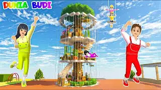 Yuta Mio Buat Rumah Pohon Kaca Bertingkat Gaya Minecraft | Sakura School Simulator