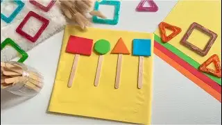 &ldquo;Fun Color & Shape Sorting Activity | Easy DIY with Popsicle Sticks & Paper!&rdquo;