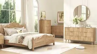 Riumlore Thene Mid-Century-Modern Fluted 7-Drawer Dresser