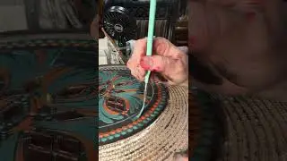 Timelapse 10&rdquo; Mini Mandala teal with copper mirrors  