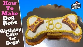Dog Friendly Birthday Cake Recipe Tutorial - How to Make a Bone Cake for Dogs!