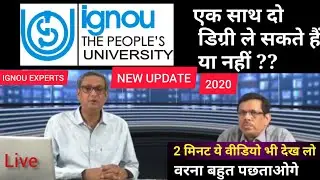 IGNOU can I pursue 2 Degree programme at the same time?? Can I do 2 degrees together??