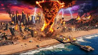 LOS ANGELES ENDS! 3 Giant Sand Tornadoes DESTROY The City (Full 30 Min Disaster Movie)