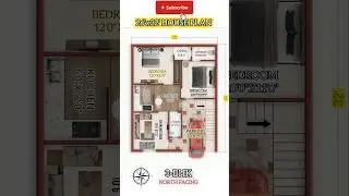 26*32 home plan,3Bhk with car parking #homeplan #houseplan 26 by 32 house plan  #housedesign 26'x32'