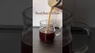 Smooth, rich cold brew made in a French press at home #shorts