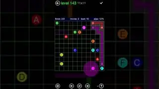 Flow Free 11x11 Mania Level 143 Solution