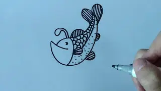 C&oacute;mo dibujar UN pez marino/How to draw a sea fish