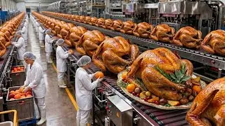 Roast Turkey Factory: How Millions of Roast Turkey Are Made in a Factory (Full Process)