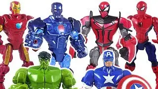 Marvel Mashers Avengers Spider Knight, Stealth Iron Man, Hulk! Defeat dinosaur! #DuDuPopTOY