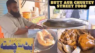 Butt aur Chustey ka Nashta Liaquatabad Ka Unique BreakFast Street Food