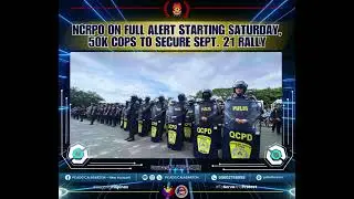 The National Capital Region Police Office will be on full alert starting Saturday, September 20,