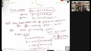 Numerical Methods for solving ODE by Euler's method & Modified Euler's Methods