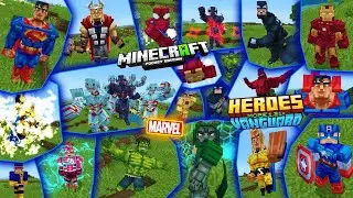 🔥BEST MARVEL SUPERHEROES MOD FOR MINECRAFT PE 😍| MCPE (1.21+)