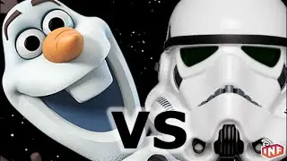 Olaf vs Star Wars Imperial Troopers Disney Infinity