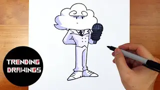 How To Draw FNF MOD Character - Updike Easy Step by Step