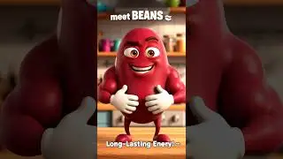 Hello ❤️ Kids 👋😊 Meet Your BEAN Friends 🍎🍌🍓🥭🍊🌈 #reels #funny #viral #disney #banana
