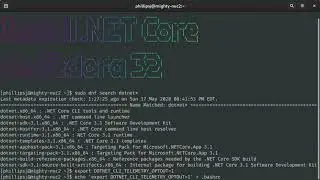 Install .NET Core Fedora 32
