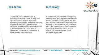 Top UK Business Mailing List | UK Business Database | UK Executives - Esalesclub