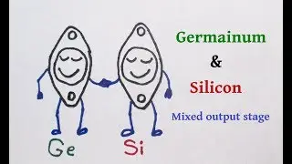 Germanium and silicon transistor output stage audio amplifier