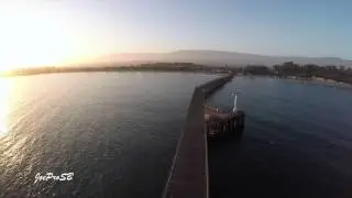 Drone Video of Goleta Pier Goleta Beach Santa Barbara California