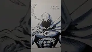 New Drawing #drawing #art #anime #moonknight #marvel #comics #shorts #artshorts