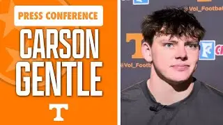 Tennessee football freshman Carson Gentle talks on first day of practice I Tennessee Volunteers