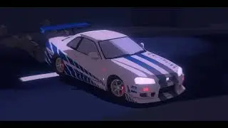 Tokyo Drift Inspired Stylized Animation, GT36 RS, Blender + DaVinci Resolve #drift #car #animation