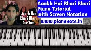 Aankh Hai Bhari Bhari Aur Tum Piano Tutorial | Julius Murmu Keyboard | Tumse Accha Koun Hai | Pjtl